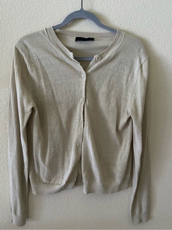 Zara Sweaters - Zara Light Cream Button-Up Knit Cardigan size Medium